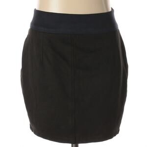 Zara black faux suede mini skirt